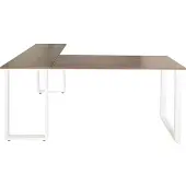 Hjh OFFICE WORKSPACE BASIC I | 165x120 - Bureau Walnoot / Wit