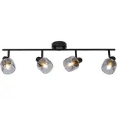 Lucide BJORN - Plafondspot (Plafondlamp) - 4xE14 - Zwart