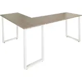 Hjh OFFICE WORKSPACE BASIC I | 165x120 - Bureau Grijs / Wit