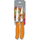 Victorinox SwissClassic pizza-/steakmes oranje, set van 2, 6.7936.12L9B