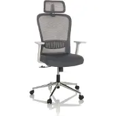 Hjh OFFICE Bureaustoel / Directiestoel BELAIA W Netstof / Stof grijs