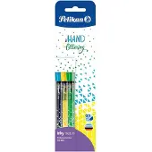 Pelikan inky Neon fijnschrijver Fijn Blauw, Groen, Geel 3 stuk(s)