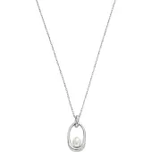Skagen Halsketting, Agnethe Parelketting, (Roestvrij staal, 41 cm)