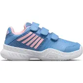 K-swiss Tennisschoen K Swiss Kids Court Express Strap Omni Silver Lake Blue White Orchid Pink-Schoenmaat 31 (UK 12.5)