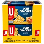 LU Mini Crackers Naturel - Doos 12 x 250g - 8 Pakjes - Crackers voor bij de Borrel - Toast - Minicrackers - Ontbijt