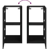 vidaXL - Tv-wandmeubel - met - LED-verlichting - 40,5x35x80 - cm - zwart