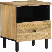 vidaXL Nachtkastje 40x33x46 cm massief mangohout