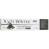 Now Solutions, Xyliwhite Tandpasta Gel, Charcoal Refresh Met Geactiveerde Houtskool, Reinigt en Wit, Verse Smaak, 6.4-Ounce