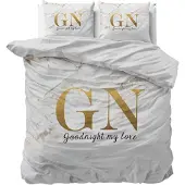 Sleeptime dekbedovertrek Good Night - goud - microvezel - 200x220