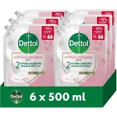 Dettol - Handzeep - Antibacterieel - Navulling Sensitive - 6x 500ML - Voordeelverpakking