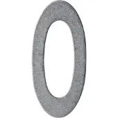 Intersteel Huisnummer 0 150mm rvs getrommeld