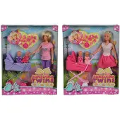 Simba Steffi Love met Kinderwagen en Baby's