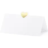 Party Deco Partydeco - Naamkaartje hartje Goud (10 stuks)