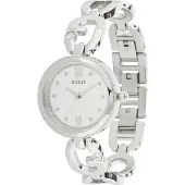 GUESS Analoog horloge 'Empower' zilver / wit