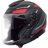 Schuberth J2 Sigma jethelm Mat/Zwart/Rood/Antraciet 57, unisex