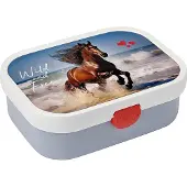 Mepal Lunchbox Campus - 750 ml - Broodtrommel met vakjes voor kinderen - Geschikt voor 4 boterhammen - Wild horse