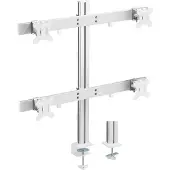InLine bureaubeugel voor 4 monitoren tot 32 inch | 2x crossbar | full motion