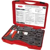 RUKO 109009 Ponsset voor blik met compacte manuele hydraulische pons, 12-delig
