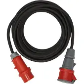 Brennenstuhl CEE-verlengkabel, 5-polig, met faseomvormer, IP44, rubber-neopreen, 400V/16A, voor buitengebruik, zwart, 25 meter