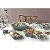 Staub Ovenschaal Rechthoekig Antiek Turquoise 20 cm