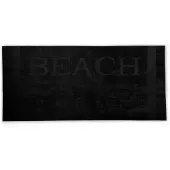 Hausmarke Strandlaken Beach Zwart - 100 x 200 cm