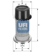 Ufi 27.453.00 Luchtfilter