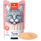 WANPY Likbare Snacks Tonijn & Garnaal - Kattensnacks - 25 Stuks - Kattensnoepjes
