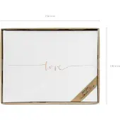 Party Deco Gastenboek Liefde 24 x 18,5 cm, 22 pagina's, Rosegold; Wit (24 x 18,5 cm)
