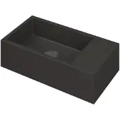 Ink Versus Fontein - 36x18x9cm - wasbak links - 0 kraangaten - Quartz zwart 3404123