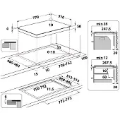 Whirlpool WF S1577 CPNE Inductie Kookplaat - Inbouw - 4 Kookzones