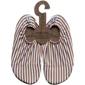 SLIPSTOP Cognac Stripe kinder schoenen wit maat 33/35