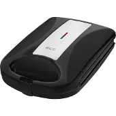 Ecg S 4232 Black Tost ijzer XXL voor 8 driehoekige sandwiches tegelijk – Tosti apparaat met anti aanbaklaag - 1200 watt - Zwart