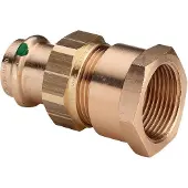 Viega Technologie voor pijpaansluitingen, Fitting Sanpress 2262 22mmxRp 3/4, RG o Sil-br, fl., SC-Con. (Persaansluiting)