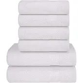 vidaXL 6-delige Handdoekenset FROGN 360 g/m² wit