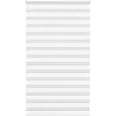 vidaXL Zebra rolgordijn 130x230 cm stofbreedte 125,9cm polyester wit