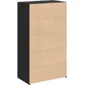 vidaXL Hoge kast 70x41x124 cm bewerkt hout zwart