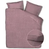 Zohome Dekbedovertrek Lino Katoen - Wine Red 240 x 200/220 cm