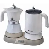 Ariete Percolator en Melkopschuimer - Italiaans koffiezetapparaat & Melkopschuimer - 20cl - 500W - Wit