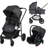 Bebeconfort Haze Trio - 3-in-1 reissysteem kinderwagen - 0-4 jaar (0-22 kg) - 2-in-1 zitgedeelte - Tinted Gray