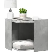 vidaXL Kattenbakkast 53x53x51 cm bewerkt hout betongrijs