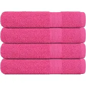 vidaXL Saunahanddoeken FROGN 4 st 80x200 cm 360 g/m² roze