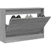 vidaXL Schoenenkast 80x21x57 cm bewerkt hout grijs sonoma eikenkleur
