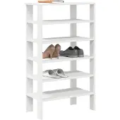 vidaXL Schoenenrek 61x32x105 cm bewerkt hout wit