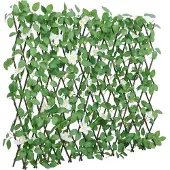 vidaXL Kunstplant klimop op latwerk uittrekbaar 186x30 cm groen