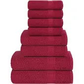 vidaXL 8-delige Handdoekenset FROGN 360 g/m² bordeaux