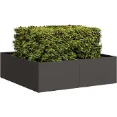 vidaXL Plantenbak 100x100x30 cm staal zwart