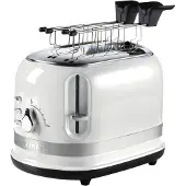 Ariete 0149/01 - Moderna broodrooster met tostiklemmen - 6 bruiningsniveaus - 2 Sleuven - Opwarm en Ontdooi-functie - 815W - Wit