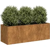 vidaXL Plantenbak roestig 120x40x40 cm weervast staal
