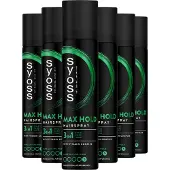 Syoss Max Hold - Haarspray - Styling, Verzorging, Herstel - Sterke Fixatie - 48u Hold - Vochtbestendig - Voordeelverpakking - 6x 300ml