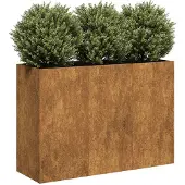 vidaXL Plantenbak roestig 120x40x80 cm weervast staal